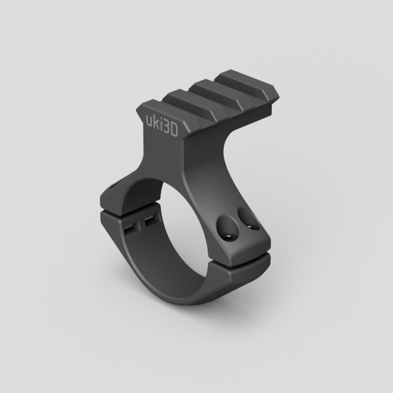 Obejma na tubus lunety z szyną Picatinny (na wymiar)